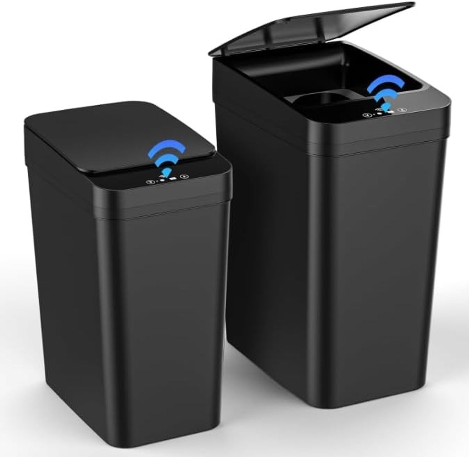 Vuilnisemmer met Sensor - Wit - 15 l en 12 l - Automatische Opening en Sluiting - Voor Keuken en Kantoor