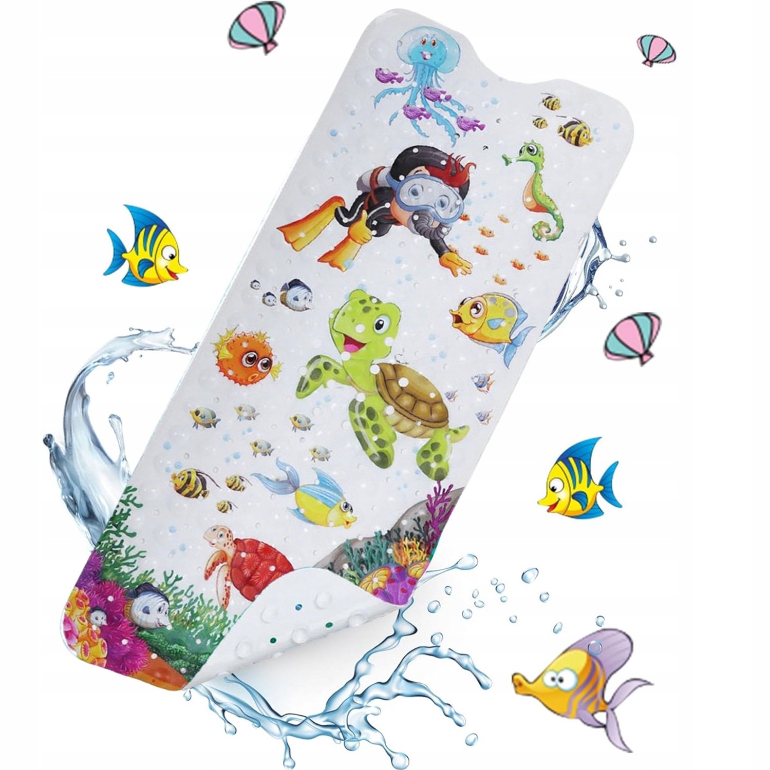 Antislip Badmat Douchemat Kind Veilig 100x40cm Oceaan