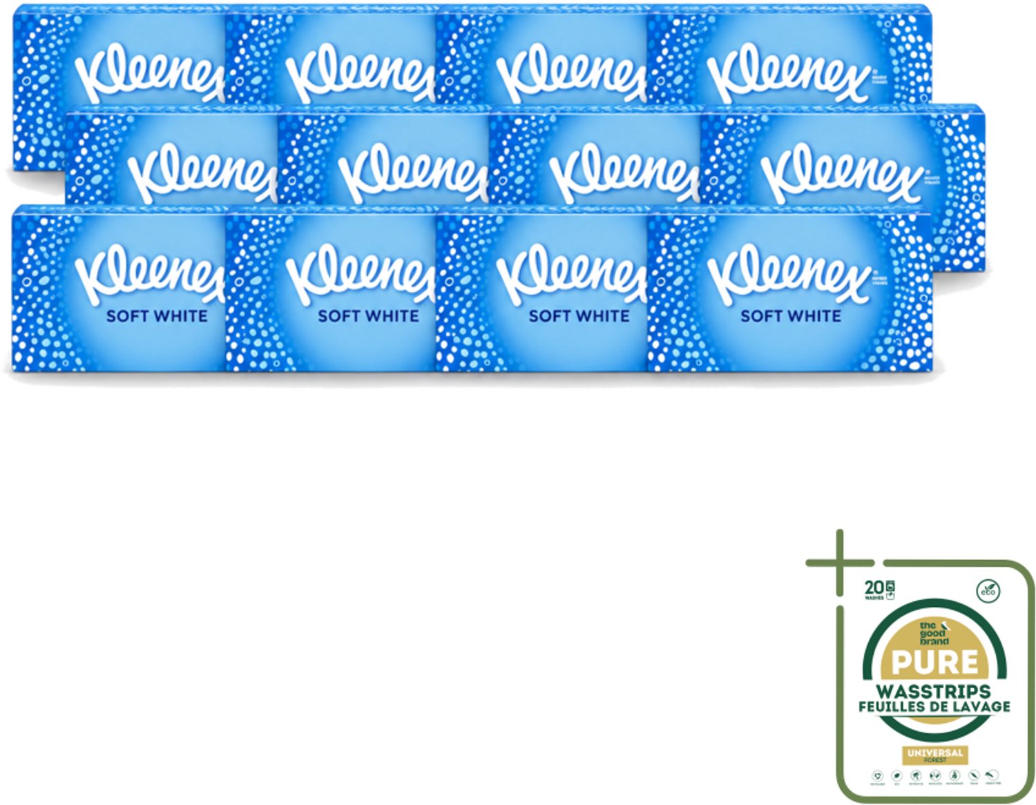 12 x Kleenex - Tissues - Soft White - 70 Tissues - Wasstrips - Kleenex Tissues - Tissue - Tissuepapier - Tissue Voor Verkoudheid - Tissue Voor Neus