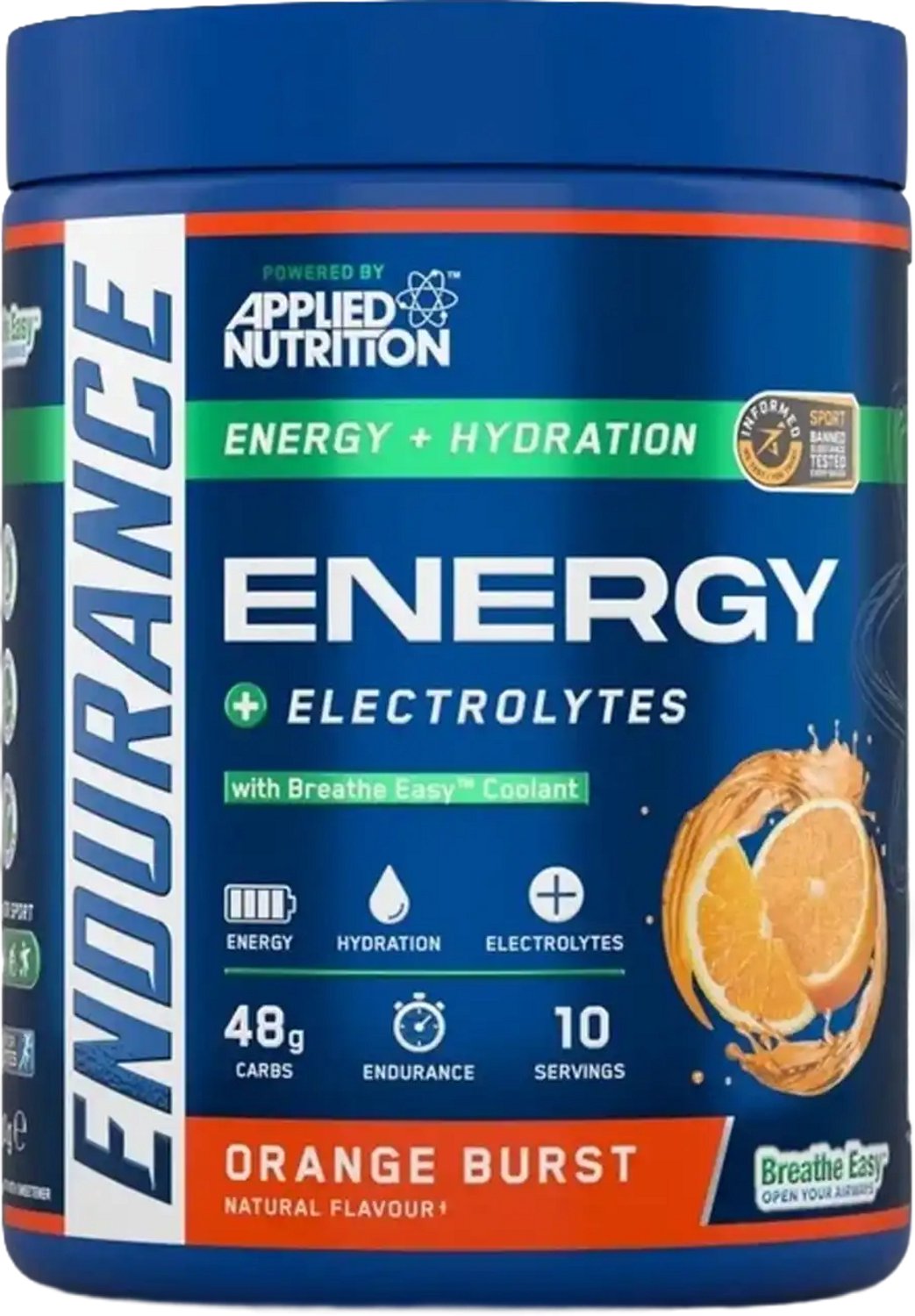 Endurance Breath Carb & Electrolyte Energy - 500 g - Orange Burst