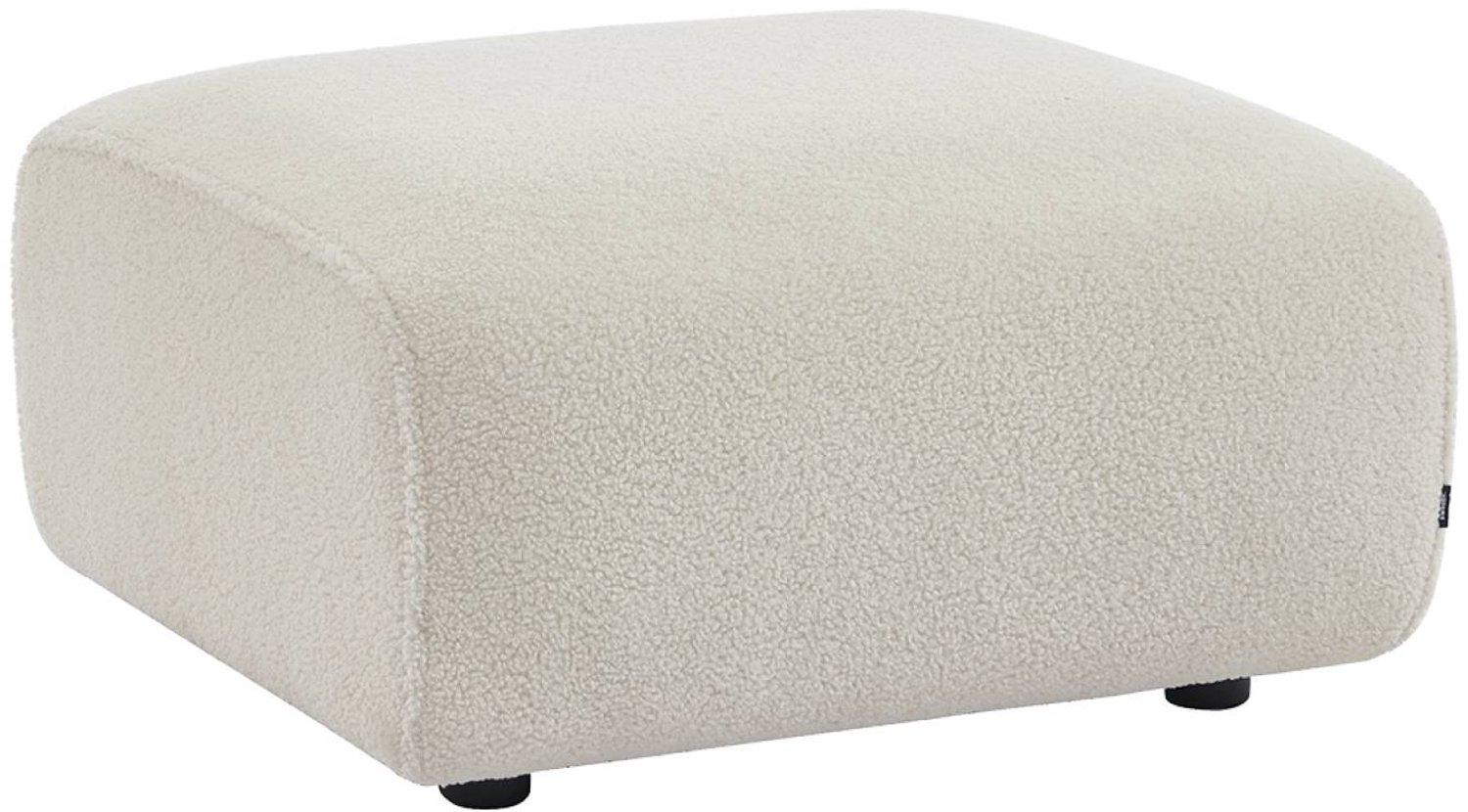 sweeek Poef, module voor bank, voetenbank voor 2-zitsbank bouclé, l 76 x b 70 x h 41cm - wallas Crème