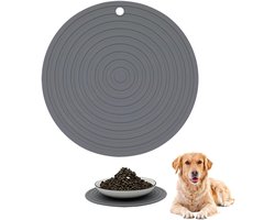 WeddHuis Lekmat voor honden, likmat, siliconen mat, rond, voerbakonderlegger, kattenbakmat, geschikt voor middelgrote - ShopVlot