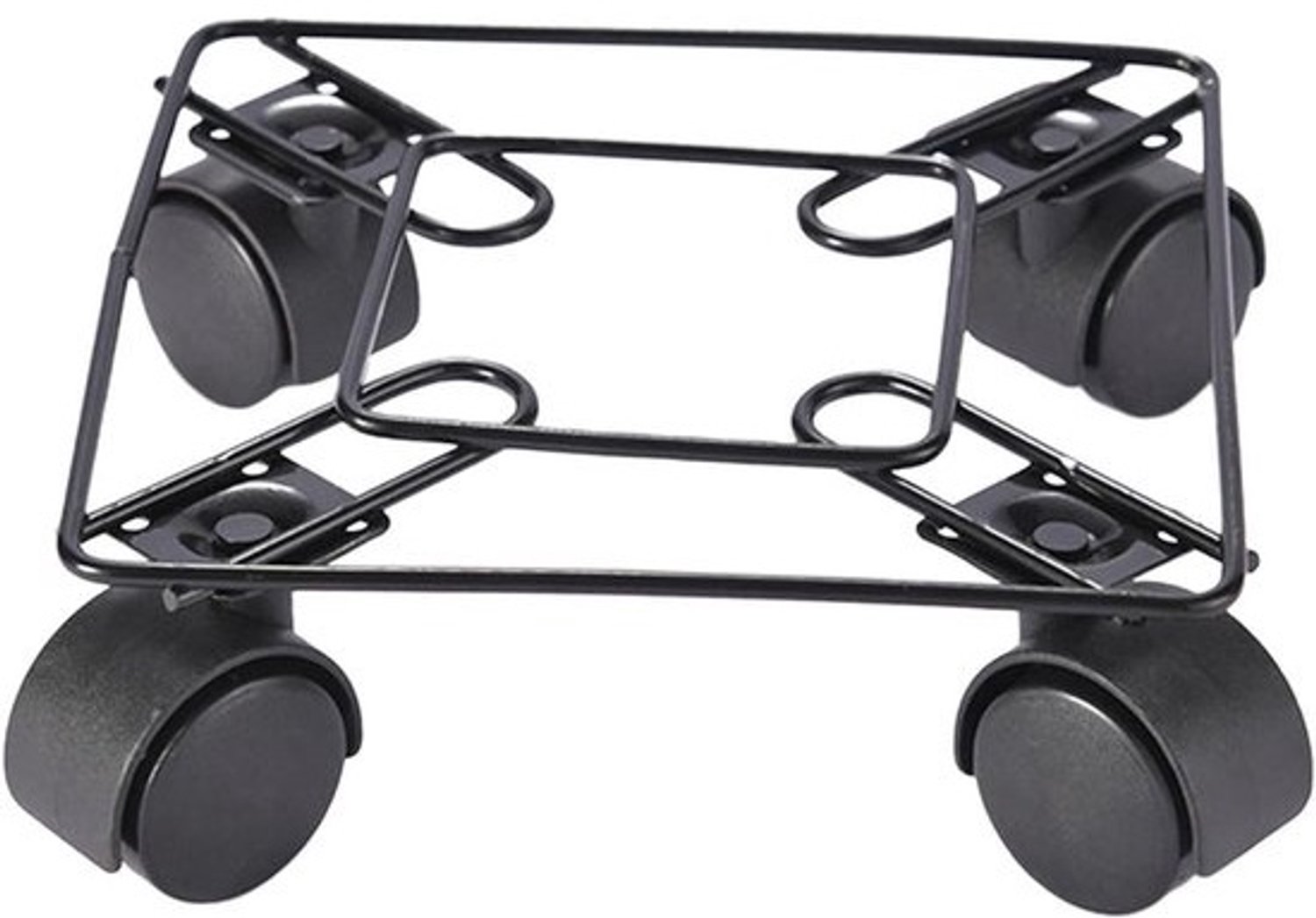 Verrijdbare Plantenschaal - Planten Trolley - Planten Verplaatsen - Met 4 Wielen - 18 cm x 18 cm - Metaal