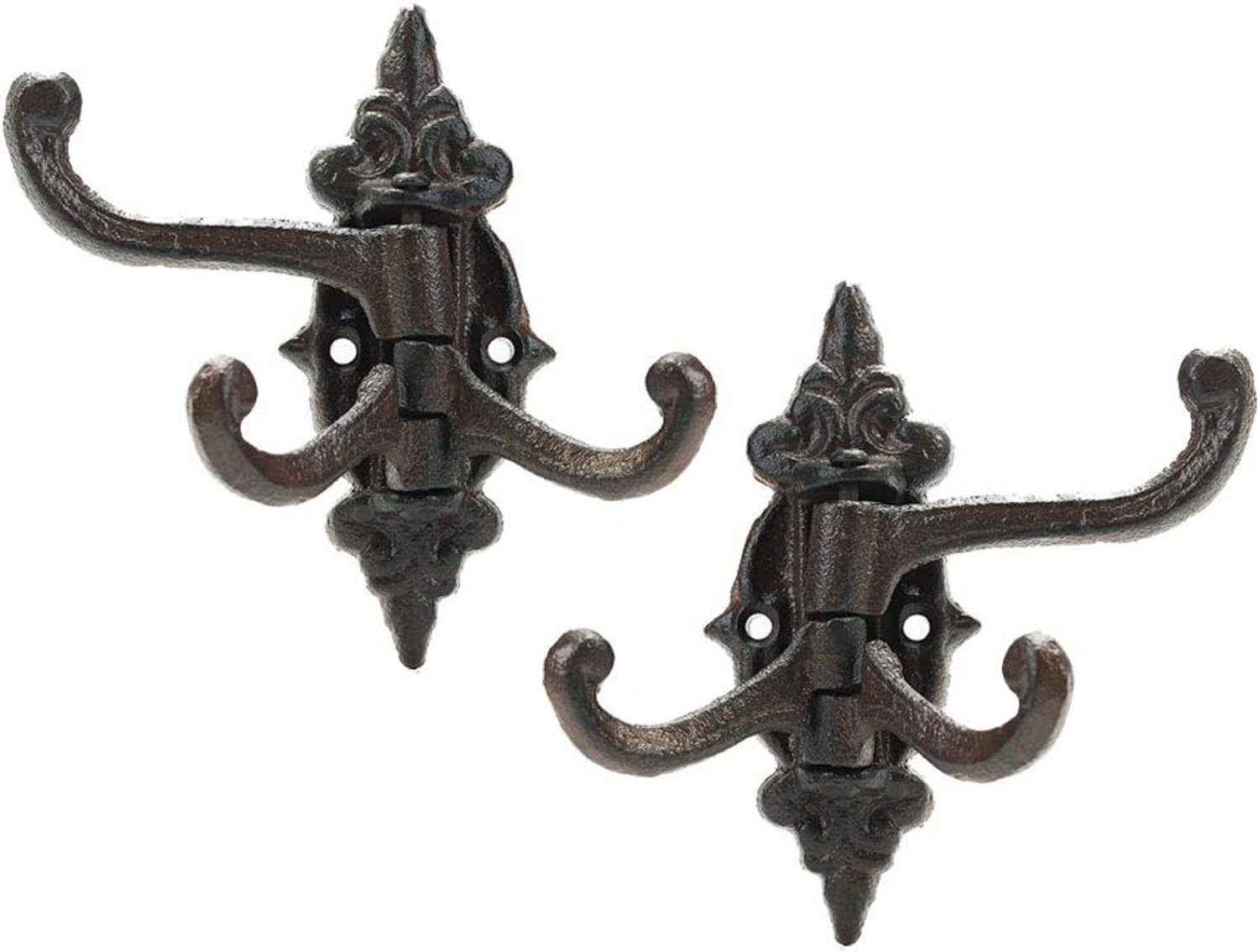 Wandhaken 3-in-1 - gietijzer - rotatable vintage stijl - hang meer dan drie objecten - ShopVlot