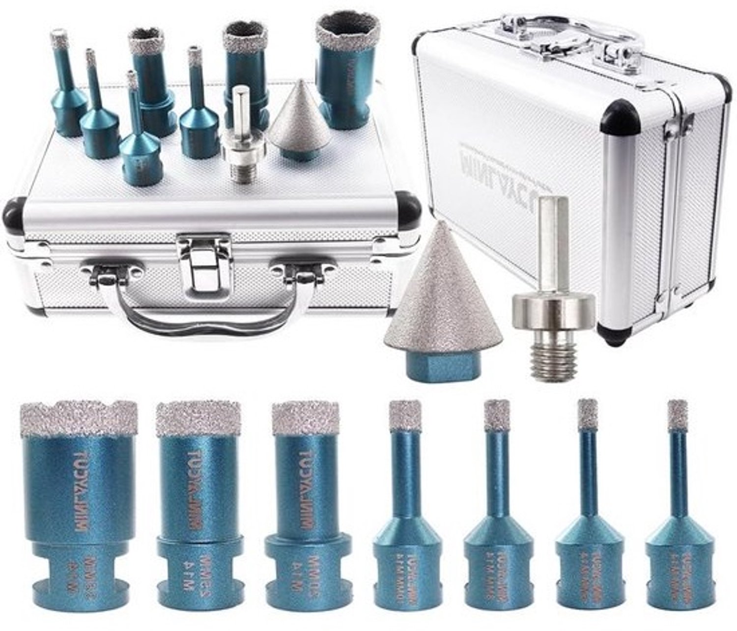 Diamant tegelboorset - Gatenzaag set - Droog boren - Vacuüm gesoldeerd - 9 stuks 35mm