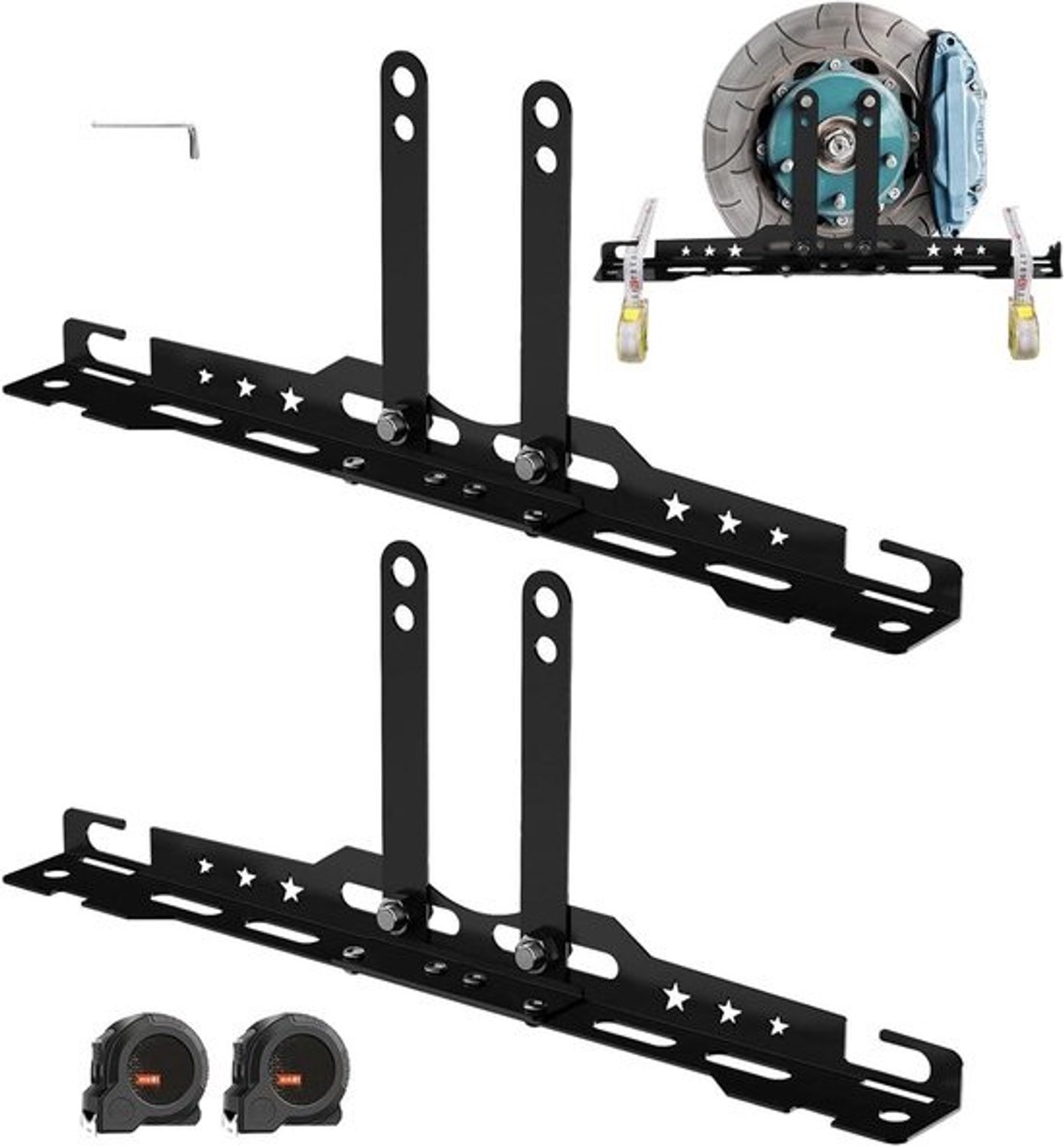 Chassis Uitlijningsgereedschap - Wieluitlijning Set - Reparatie Bandenslijtage - Universele Pasvorm - 31.9 cm - Zilver