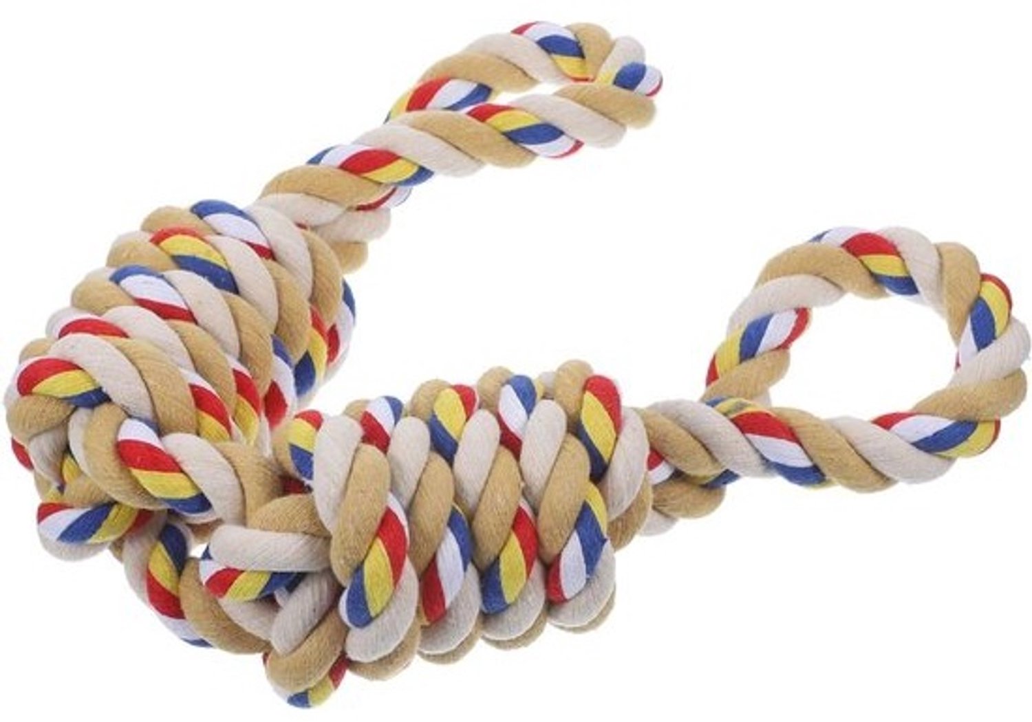 Hondenspeelgoed Touw - Bijt- en Trekspel - Actieve Hond - Duurzaam Katoenen Touw - 50 cm Lengte - Meerdere Kleuren