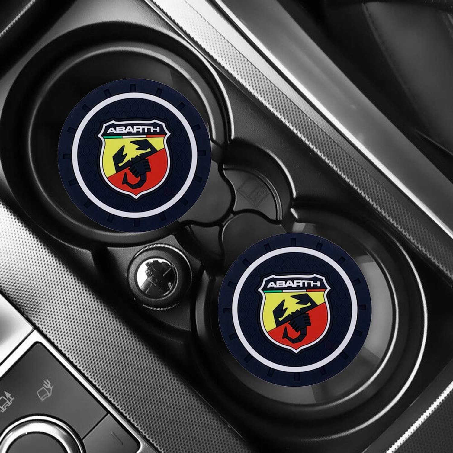 2 Stks Auto Water Cup Mat Antislip Pad Mat Silicagel Auto-Accessoires Interieur Voor Fiat Abarth Viaggio Punto Panda Bravo Linea Croma124 125 500 595