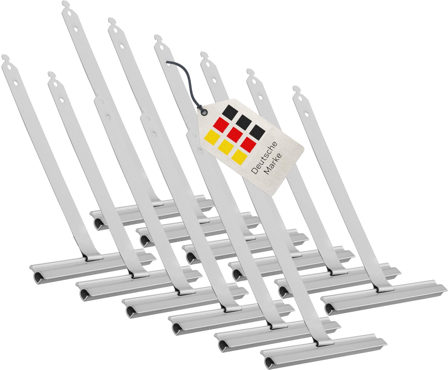 BAUHELD® Ophangveren Maxi [12 stuks] - Rolgordijnophanging van hoogwaardig verenstaal [met kunststofcoating] - ShopVlot