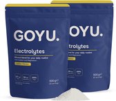 GOYU Elektrolyten Poeder Citroen Suikervrij Combideal 2x 500 Gram - electrolytes - Keto - Vegan - Zonder toevoegingen - Lab getest - 125 dagen voorraad per zakje