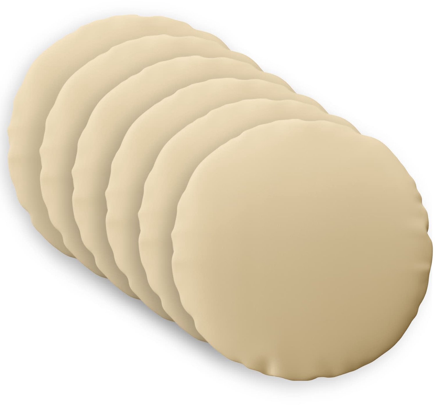 vidaXL Dekenkussen - 6 - st - HEERLEN - Beige - Diam. - 50 - cm - Polyester