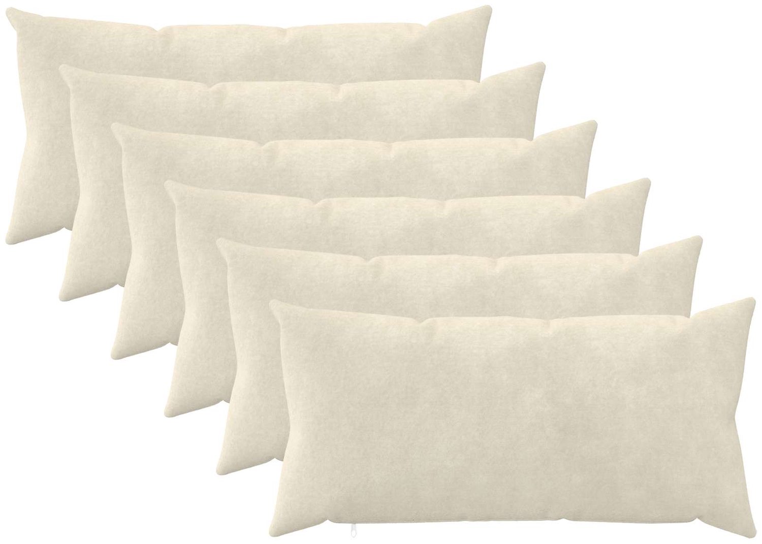 vidaXL Dekenkussen - 6 - st - HEERLEN - Crèmekleurig - 40 - x - 70 - cm