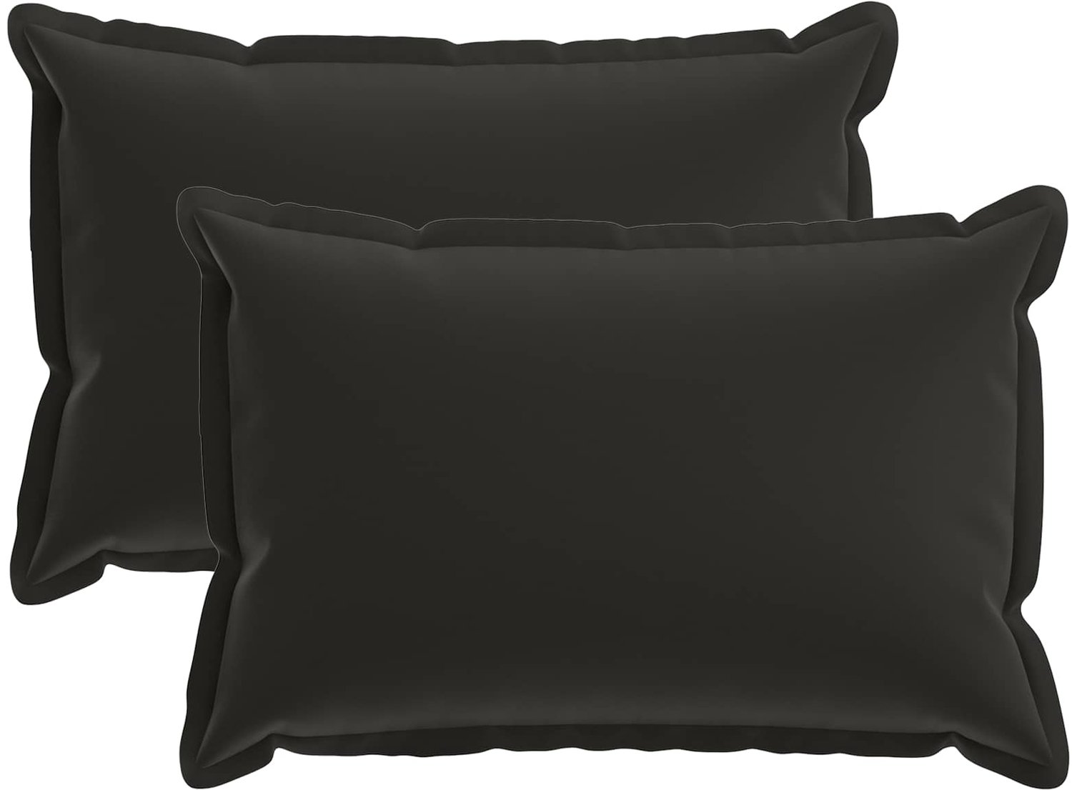 vidaXL Kussen - met - kussen - HOUTEN - 2 - st - Zwart - Polyester