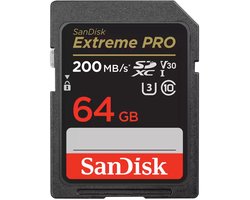 SANDISK Extreme Pro - SDXC - 64GB - 200/90 mb/s - V30