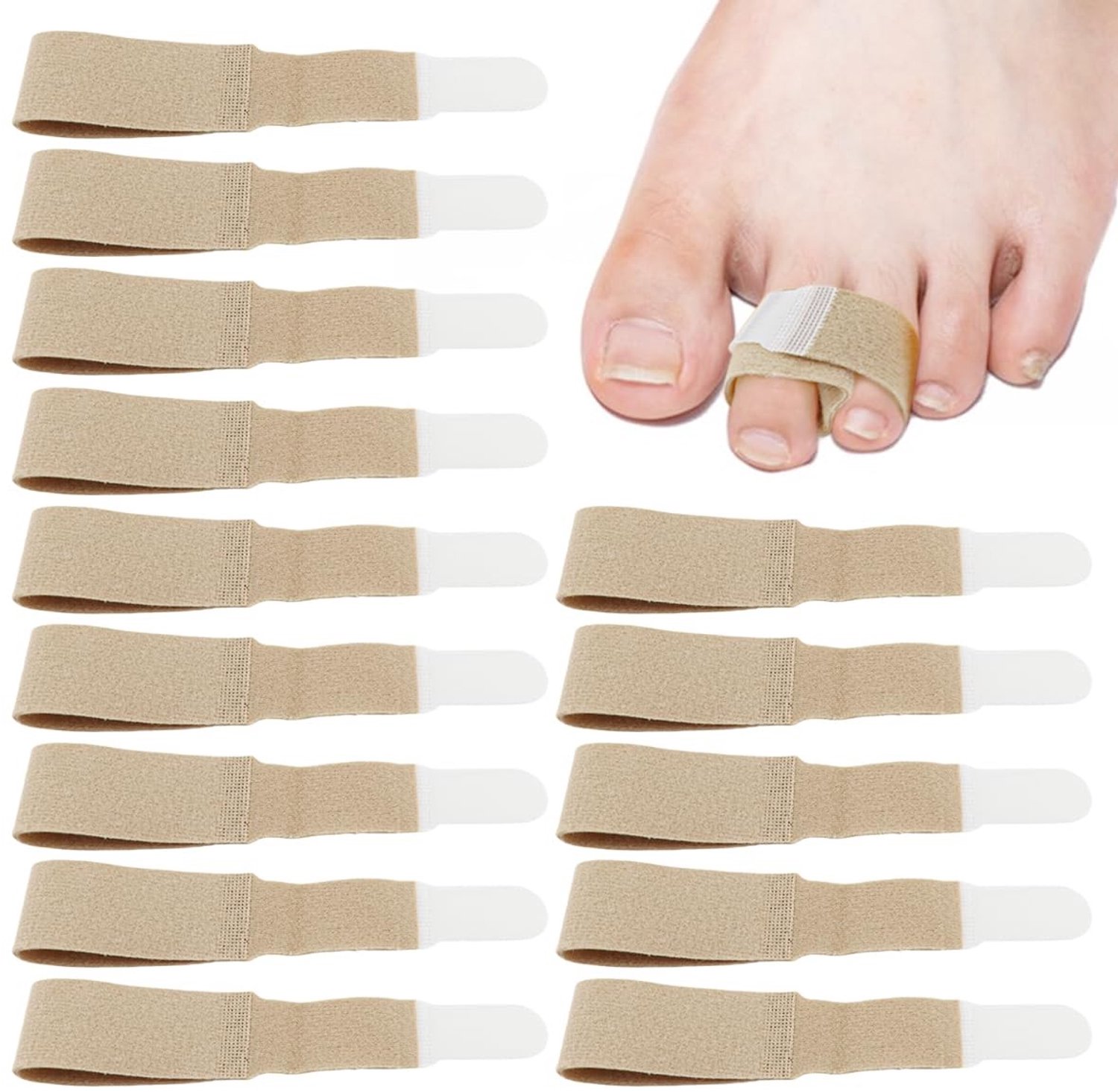 30 Stuks Hammer Toe Correctie Bandages voor Gebroken Tenen en Overlap Tenen - Ideaal voor Gebogen Tenen en Pijnverlichting