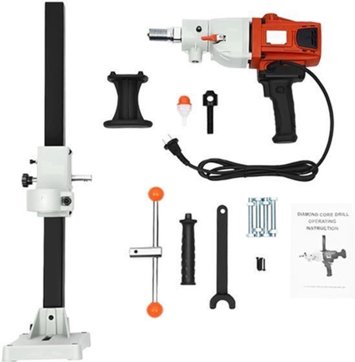 Boormachine Betonboorinstallatie - 2200 W Vermogen - 1200 Tpm Toerental - 13.85 Kg Gewicht - Voor Beton En Baksteen - Elektrisch Gereedschap
