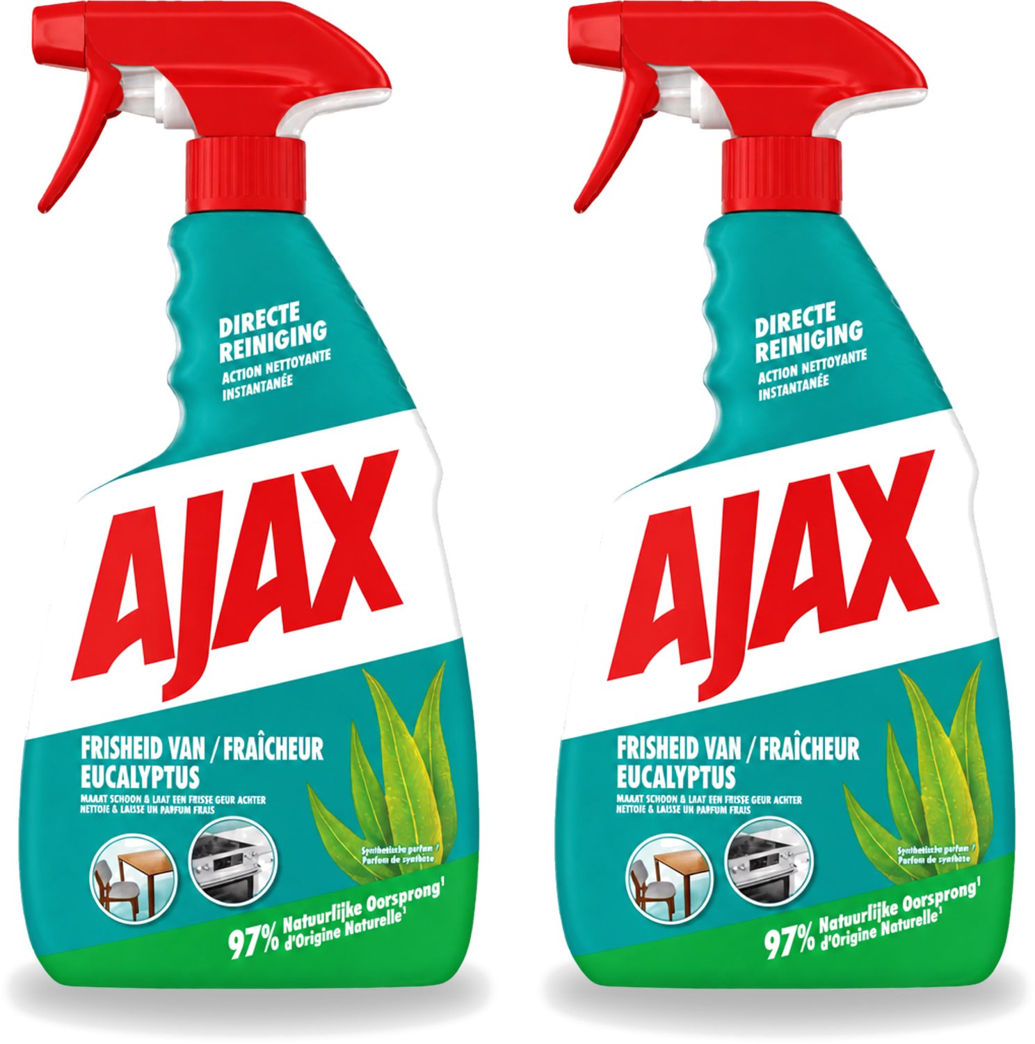 2 x Ajax – Multi-Purpose Spray – Eucalyptus – 750 ml - Voordeelverpakking - 2 stuks