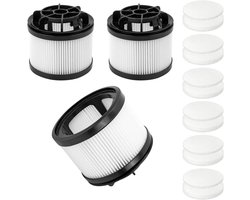 3-Pack Vervangfilters voor LSV-V201F-WUS - Inclusief 6 Voor- en 6 Achtermotorfilters voor LEVOIT LVAC 200 Accu Stofzuiger, Perfecte Filteroplossing voor Schone Lucht en Efficiënte Reiniging