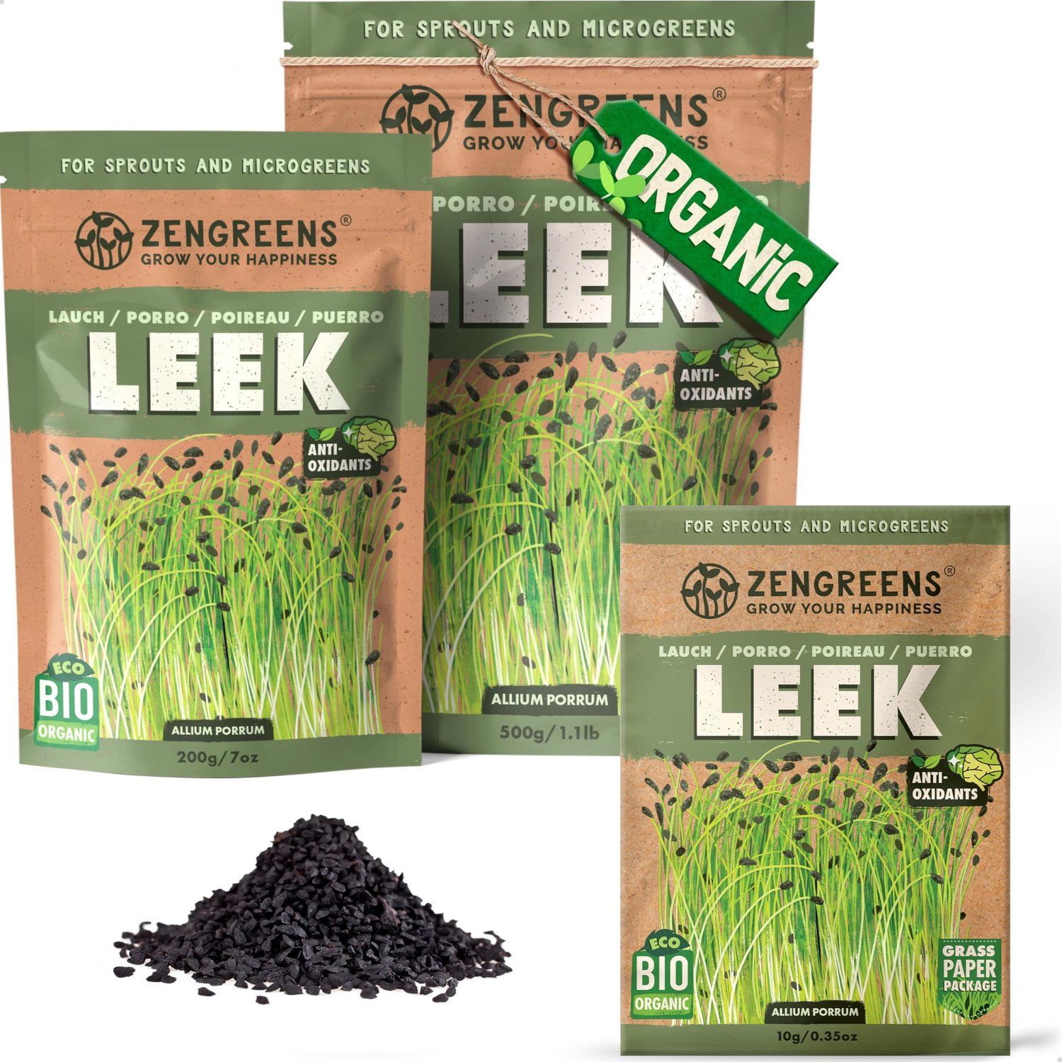 Biologische Prei Zaden 10g, 200g of 500g