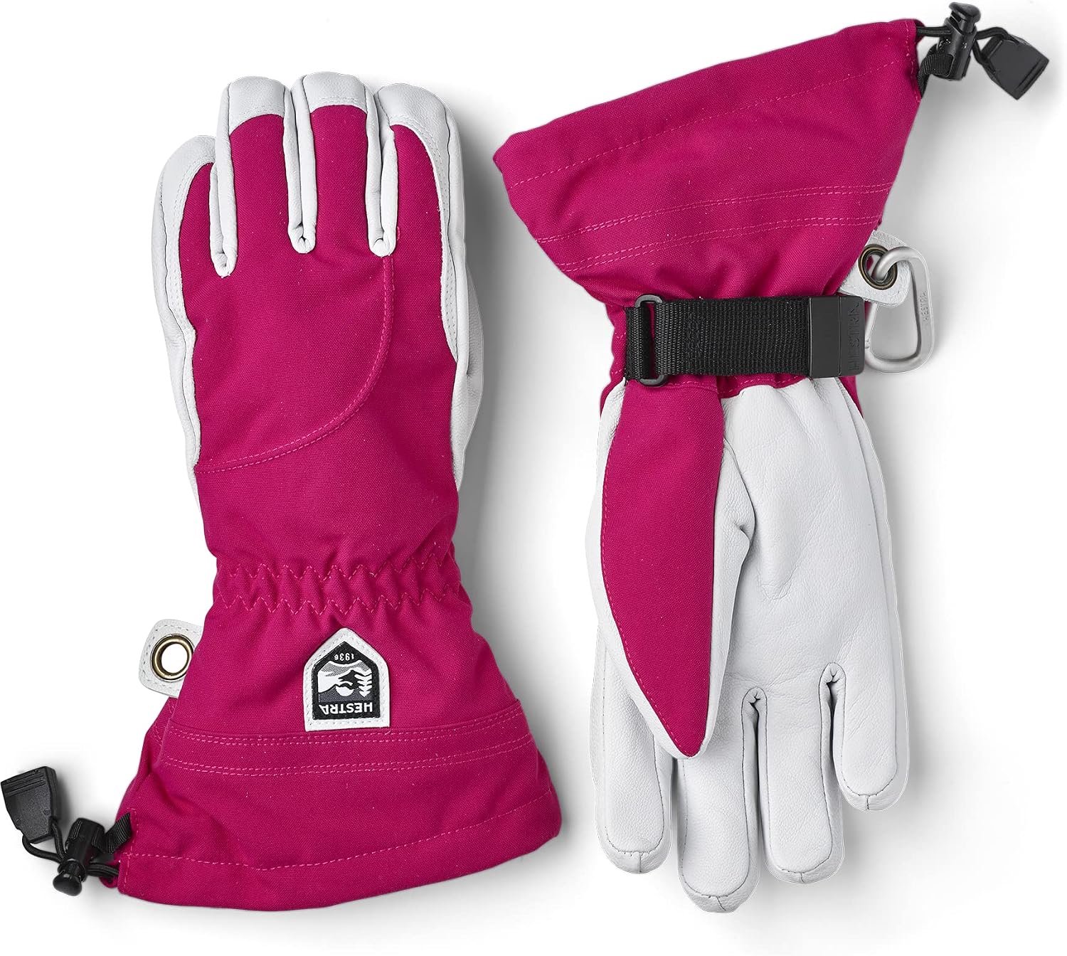 Hestra Dames Heli Ski Handschoenen Fuchsia-offwhite