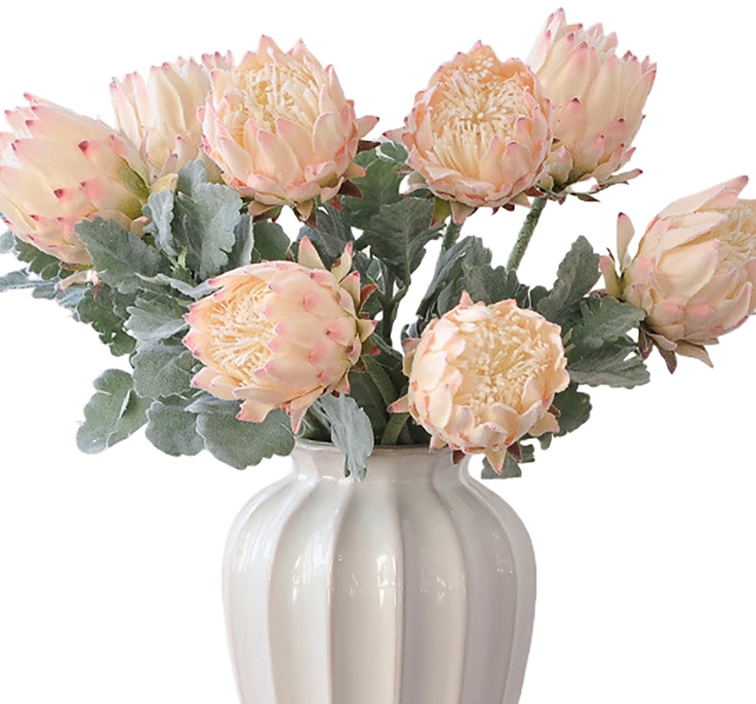 4 Stuks Kunstmatige King Protea Bloemen voor Decoratie