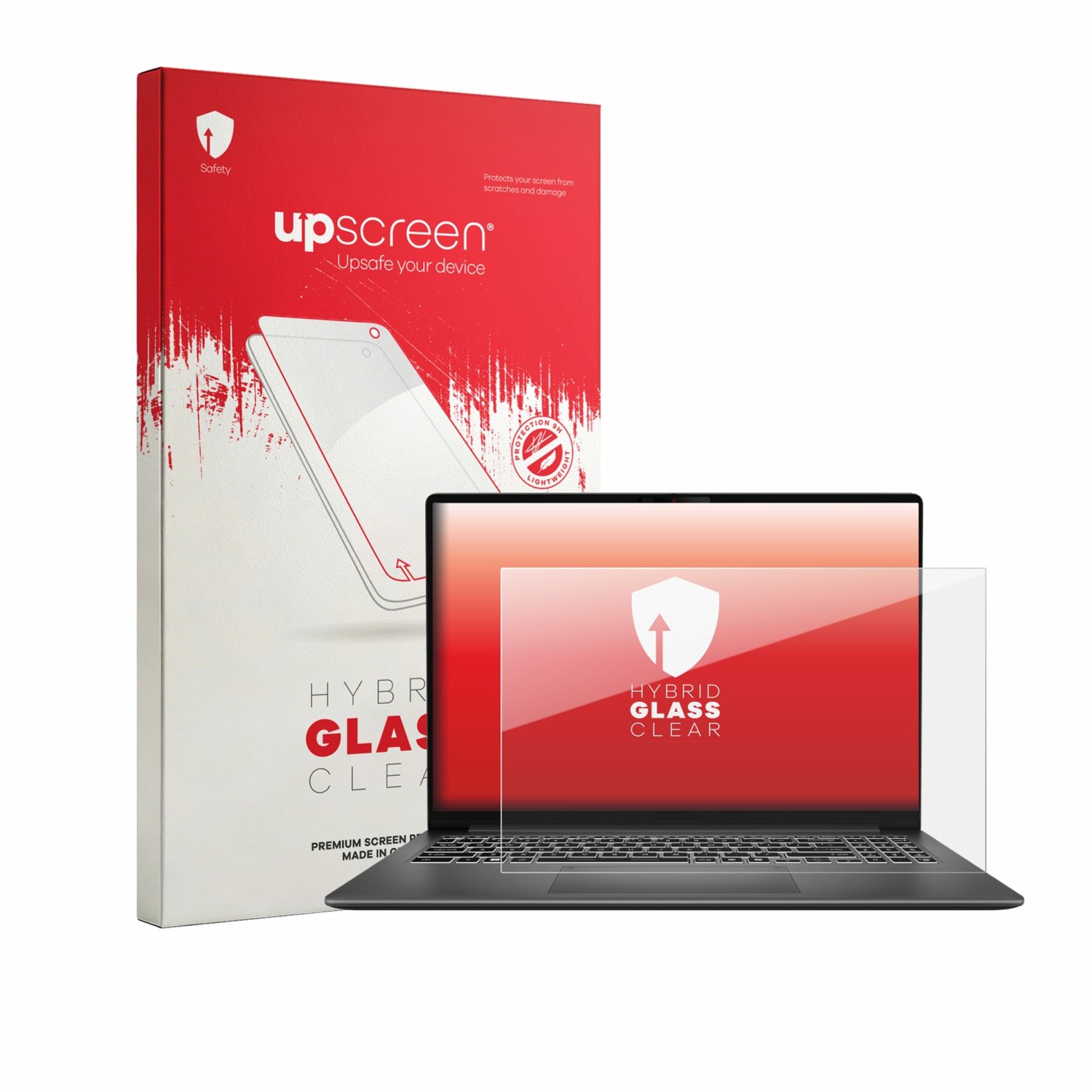 upscreen - Screenprotector voor MSI Modern 16S AI - Folie Beschermfolie Beschermglas transparant