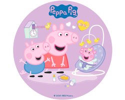 DEKORA - Peppa Pig New Baby eetbare taart print 20 cm