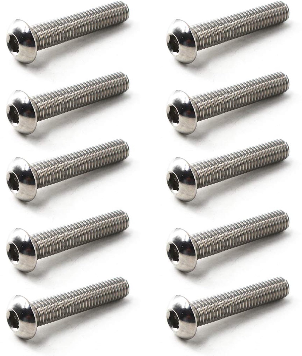 M10x35 Knop Hoofd Hex Socket Drive Schroeven - 304 Rvs (Pack van 10)