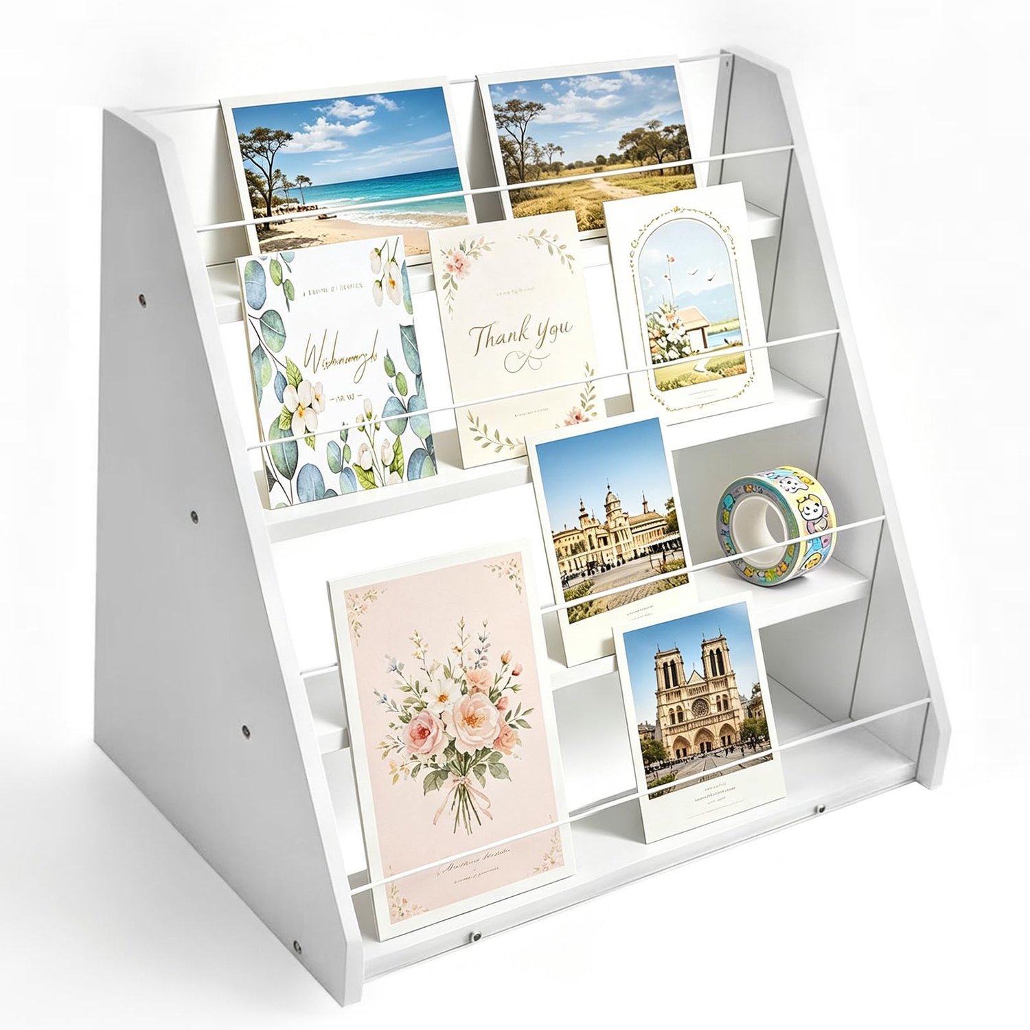 Postcard Stand met 4 niveaus - 34 x 22,5 x 31 cm
