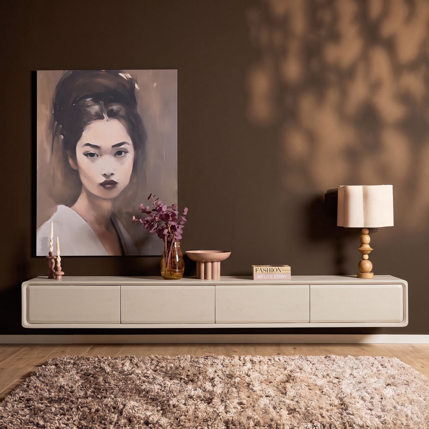 Starfurn Tv-meubel Allure - Beige - 35x240x30 cm