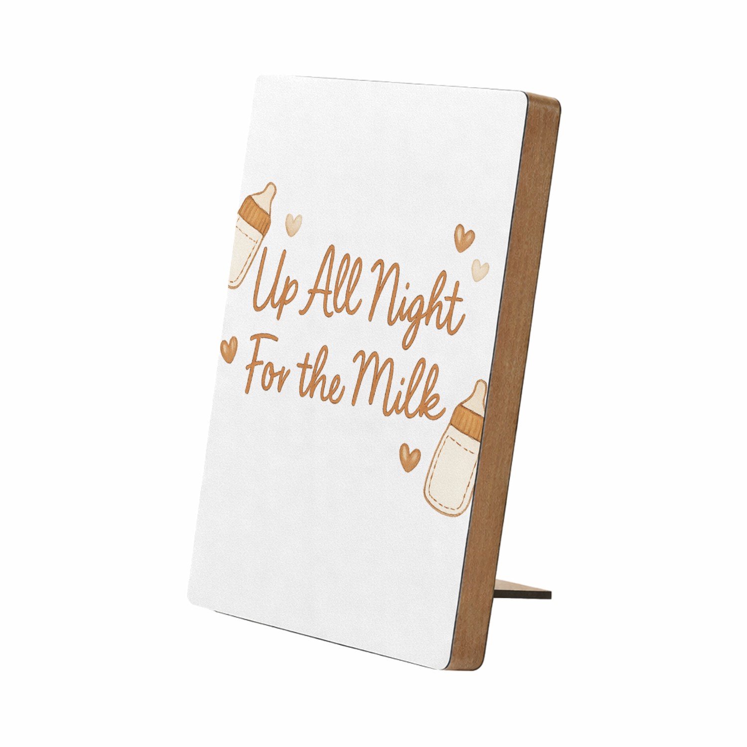 Mr Cadeautjes Glasframe/MDF 12,7 x 17,8 - design Een zachte, grappige slogan rond slaapgebrek in een vergelij | cadeau Wit
