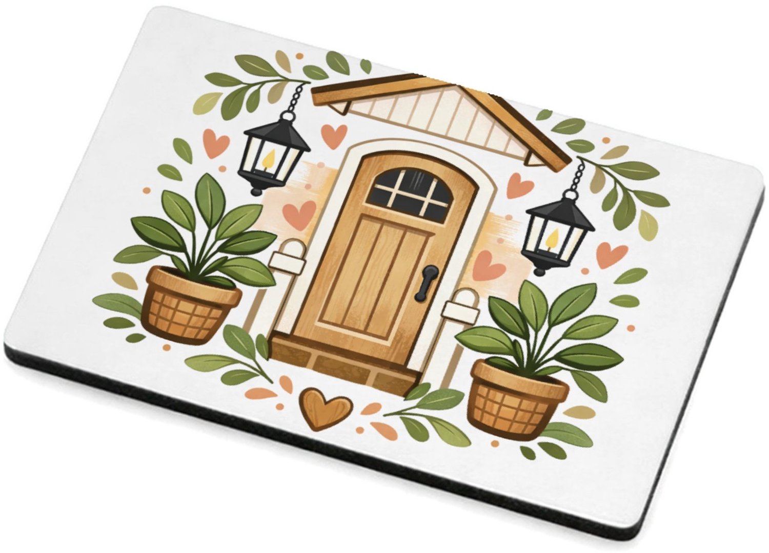 Mr Cadeautjes MDF magnetische fotolijst 7,5 x 5 - design Familie-entree met speelse botanische omlijsting | cadeau Wit