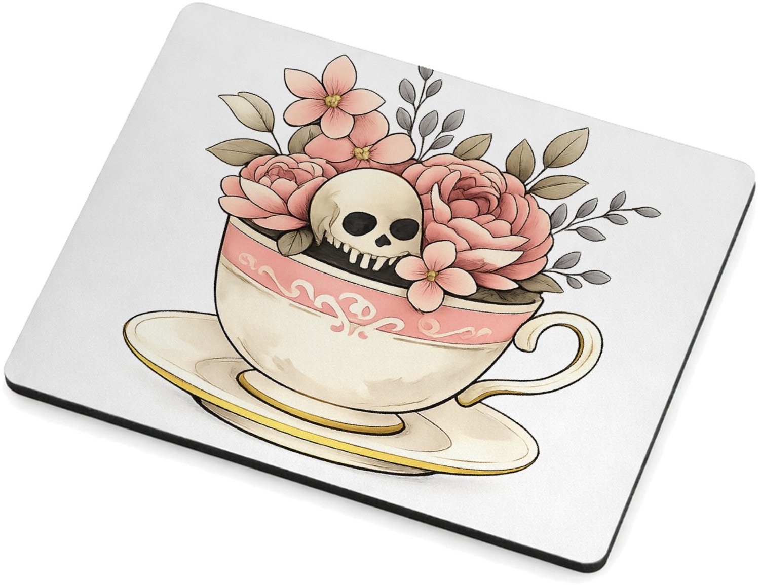 Mr Cadeautjes MDF magnetische fotolijst 9 x 7 - design Een vrolijk botanisch contrast tussen iets zachts en iets on | cadeau Wit
