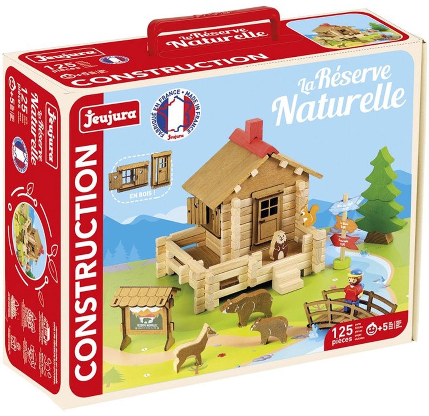 JEUJURA – 8093 – Constructiespeelgoed – 125-delig – Natuur en dieren