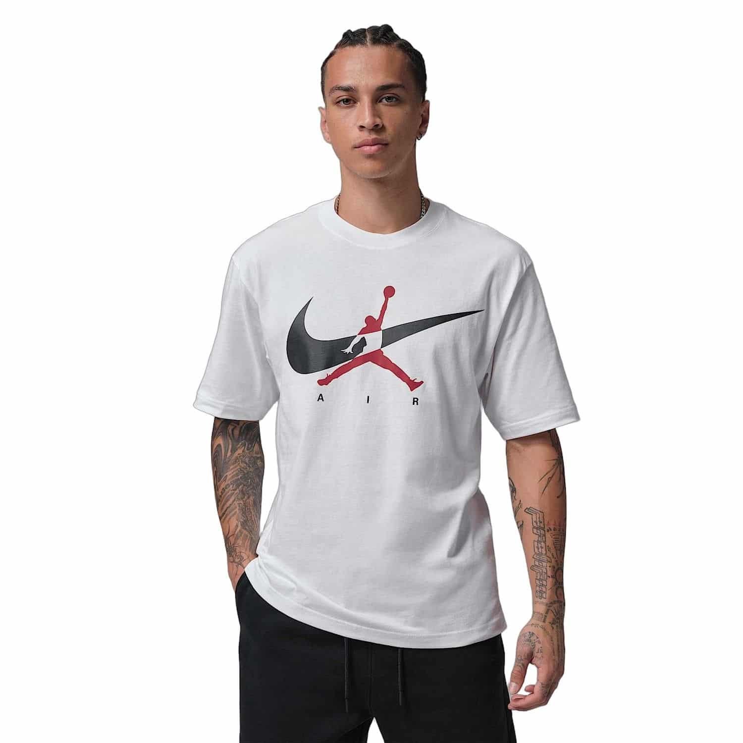 Nike M J Brk Jm Gfx Ss Crew IF3043-100 T-shirt heren L Wit