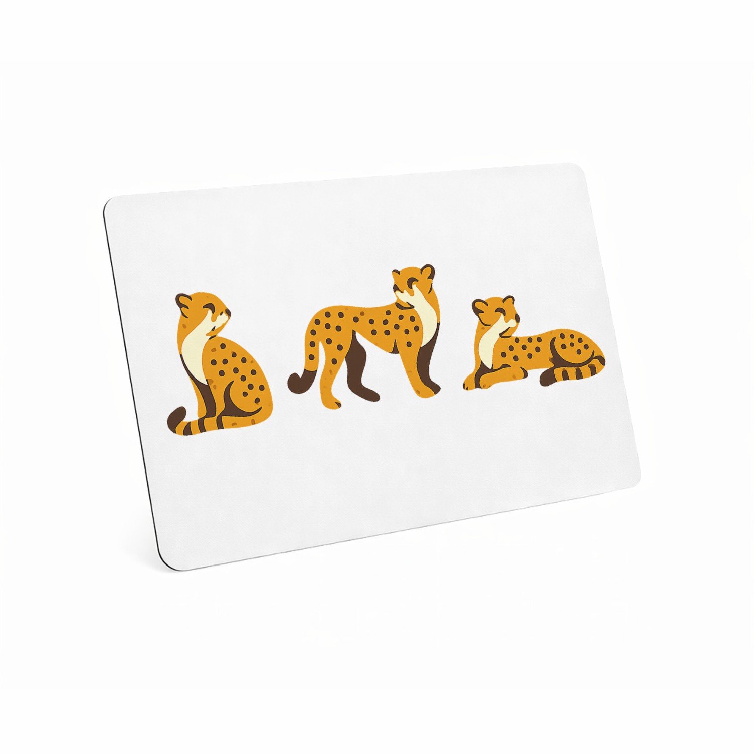 Mr Cadeautjes MDF magnetische fotolijst 28 x 19 - design Een rustige reeks kleine dieren in verschillende poses met v | cadeau Wit