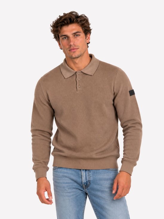 Ballin Poloshirt Polo Longsleeve 2662 Brown Mannen Maat - 3XL