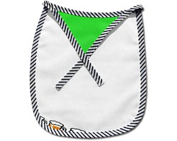 Mr Cadeautjes Slabbetje met gekleurde bies - design Een cadeaudesign rond gezelligheid in plaats van fitness, me | cadeau
