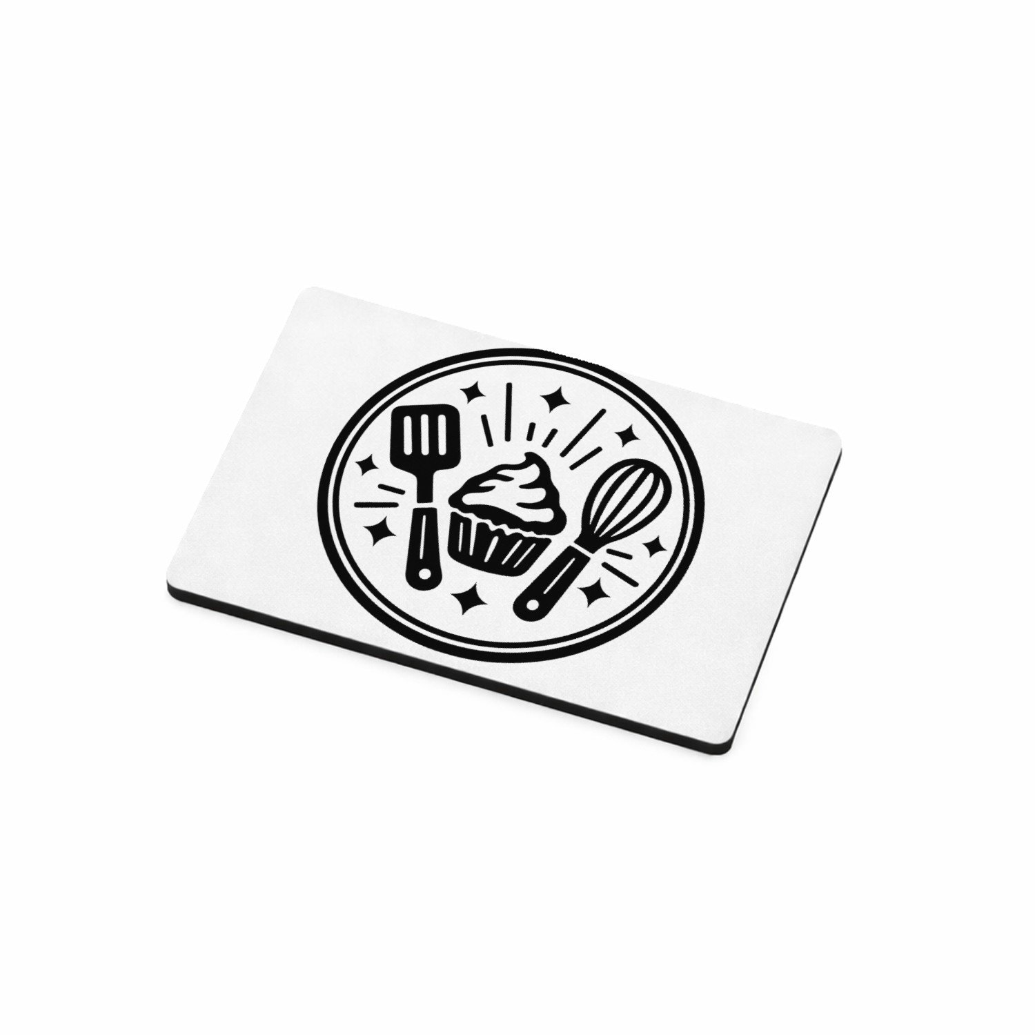 Mr Cadeautjes MDF magnetische fotolijst 7,5 x 5 - design Een krachtig keukenembleem met een persoonlijke rolnaam en e | cadeau Wit