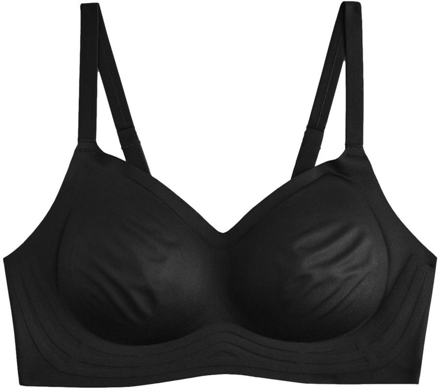 Next Dames - Verkoelende, gladmakende overgangsbeha zonder vulling en zonder beugel - Zwart Black