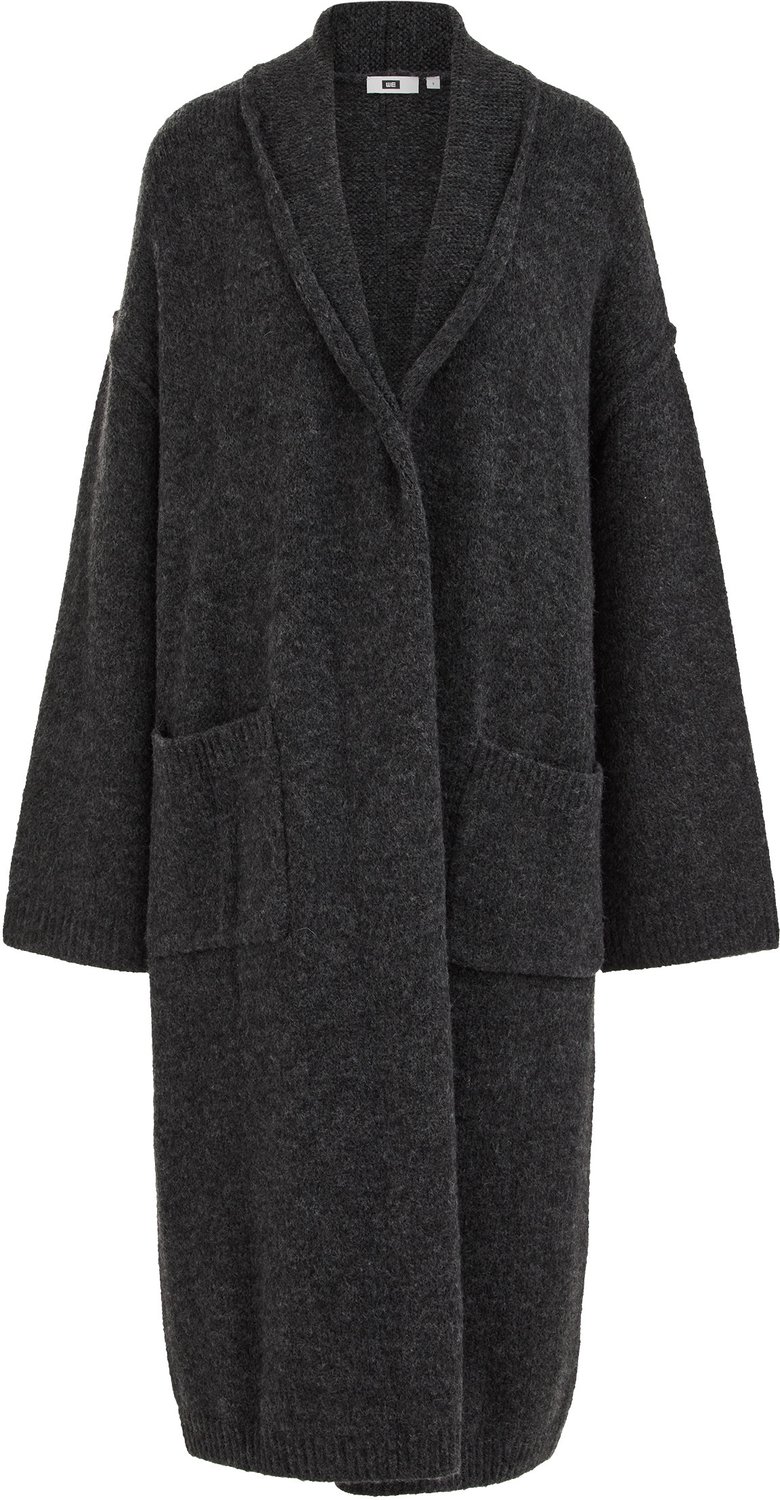 WE Fashion Dames lang gebreid vest van wolmix
