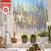 Homewell® 3D Regenboog Raamfolie HR++(+) - Anti-Inkijk - Isolerend & Zonwerend - 45x300cm – Statisch - Prisma Lamellen Effect