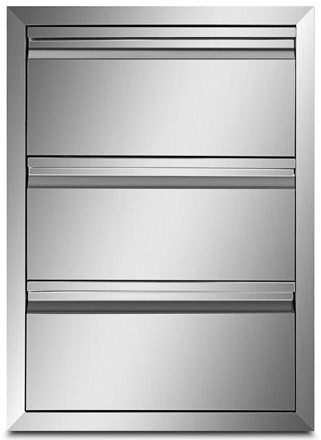 201 Roestvrijstalen buitenkeuken/barbecue-eiland met drie lades en toegang tot de buitenkeuken- 48-3 cm x 66 cm