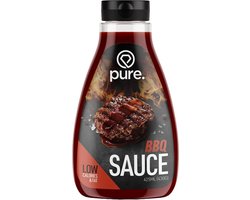 Pure. Low Carb Sauce - BBQ - 425 ml - zero barbecuesaus - koolhydraatarm -laag in calorieën en suikers