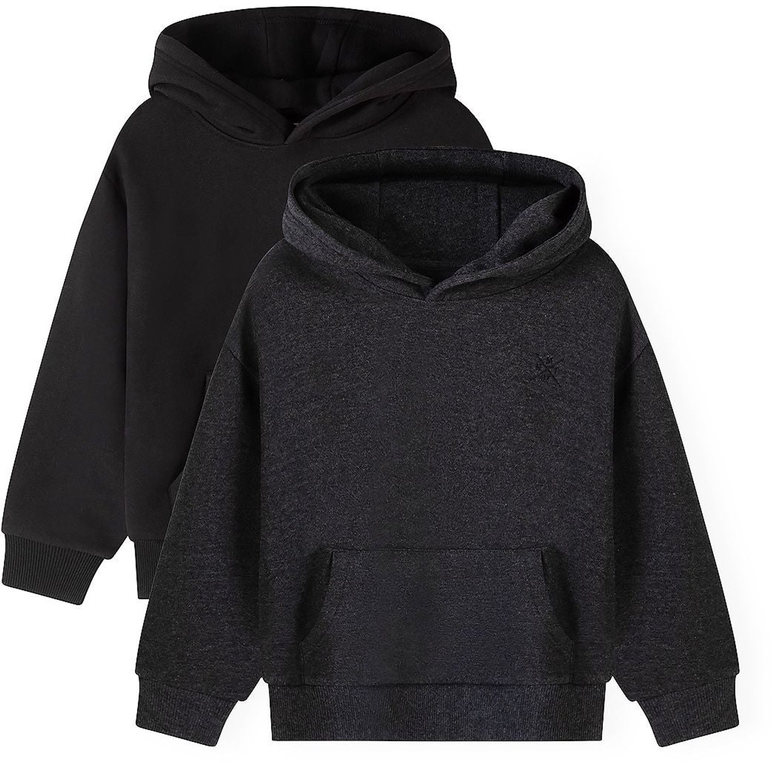 Minoti hoodie jongens – set van 2 – borduursel links op de borst – meerkleurig