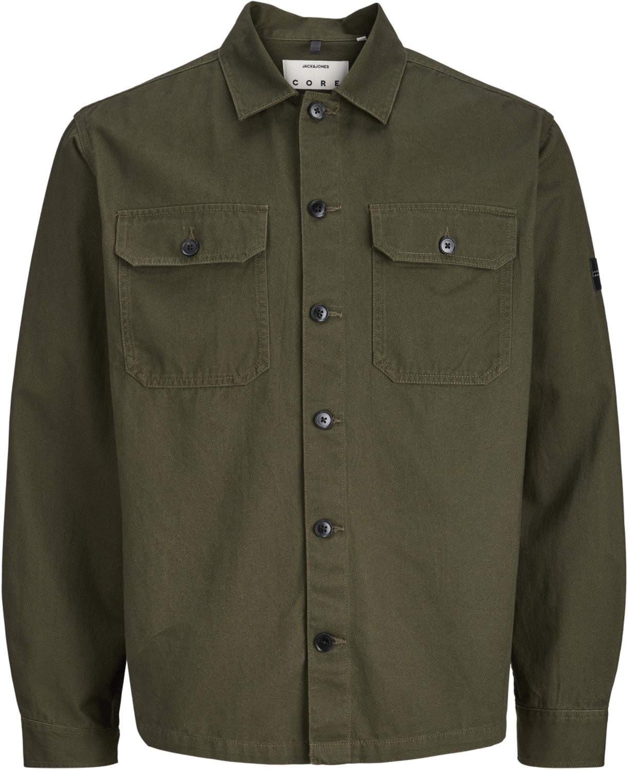 Jack & Jones Overhemd Jcofusion Classic Badge Overshirt L 12300937 Forest Night Mannen Maat - XXL