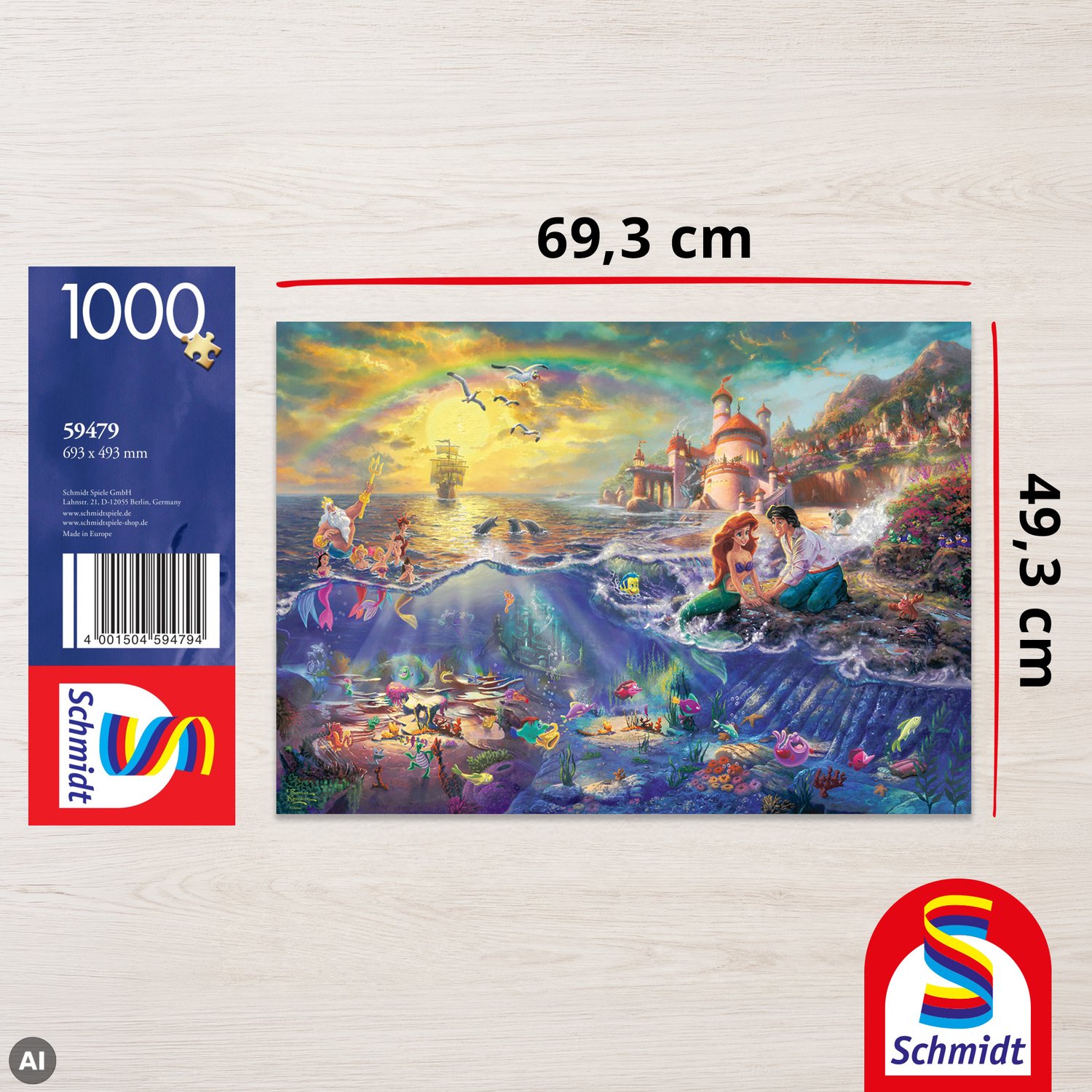 The Little Mermaid - Puzzel 1000 stukjes — afbeelding 11