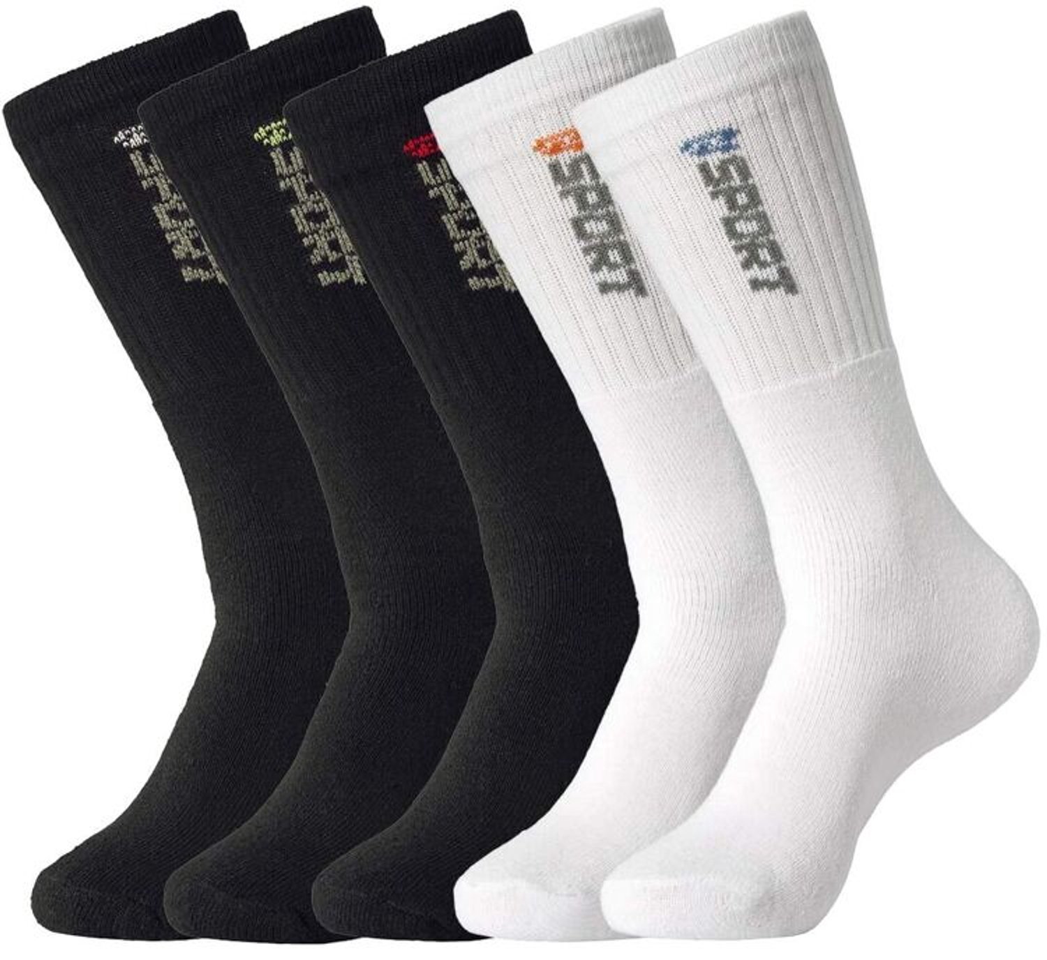 ATLAS FOR MEN - Set van 5 paar sportsokken - Heren - Verkrijgbaar in grote maten - 43/46