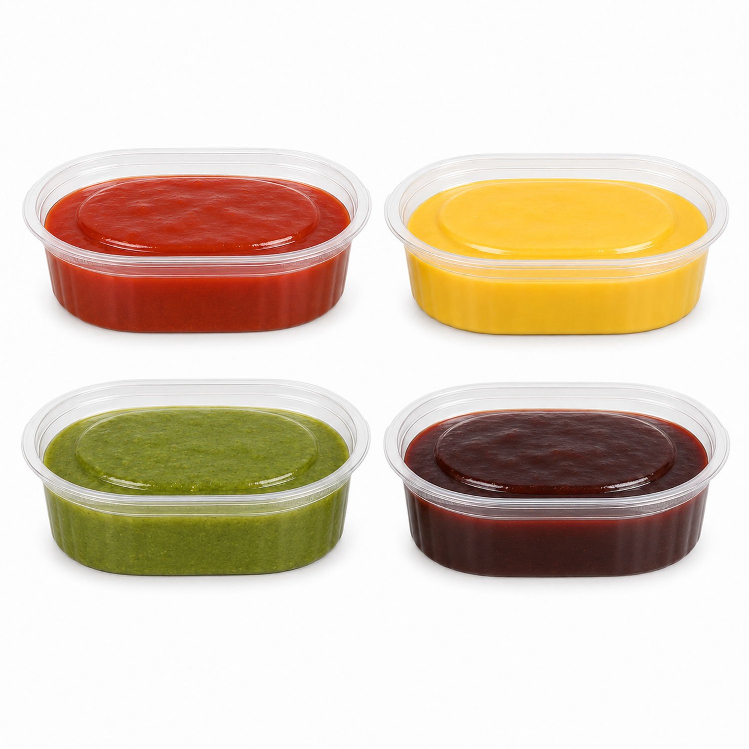 Jungengel Sausbakjes met Deksel 100 Stuks 80 ml - Lekvrije Portiebakjes Transparant - Dipbakjes Dressing Sausbekers Mini Bewaarbakjes - Vriezer Koelkast - Horeca Catering Buffet Meal Prep Snacks Bouillon Pesto