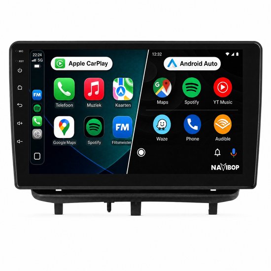 Navibop Autoradio geschikt voor Opel Corsa D 2007 t/m 2012 - Draadloos Apple CarPlay & Android Auto - 9 inch touchscreen - Android 15 - 4GB/64GB - Navigatie - Bluetooth - DAB+ ready - 2 din - 2007 2008 2009 2010 2011 2012